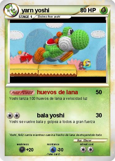 Pokemon yarn yoshi