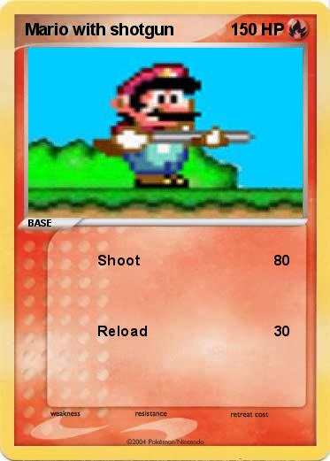 Pokemon Mario with shotgun