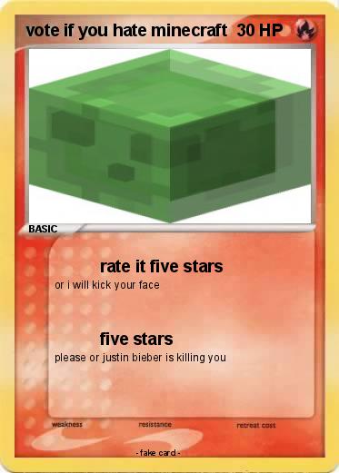 Pokemon vote if you hate minecraft