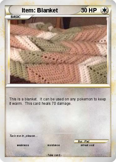 Pokemon Item: Blanket