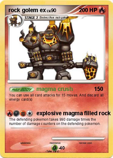 Pokemon rock golem ex