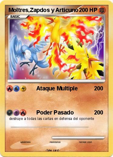 Pokemon Moltres,Zapdos y Articuno