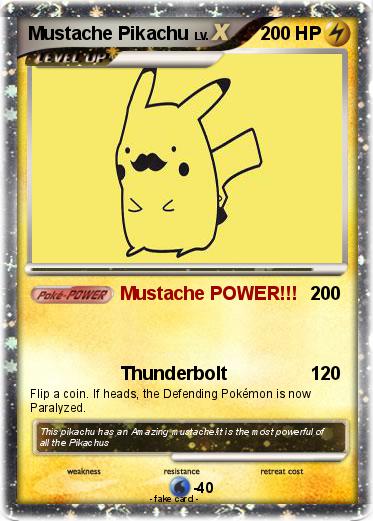 Pokemon Mustache Pikachu
