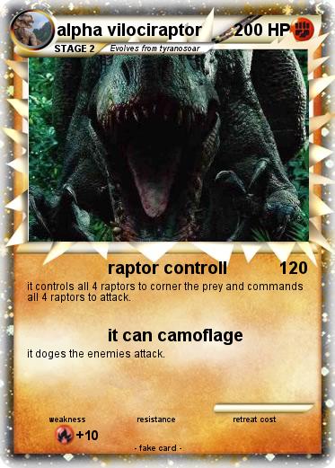 Pokemon alpha vilociraptor
