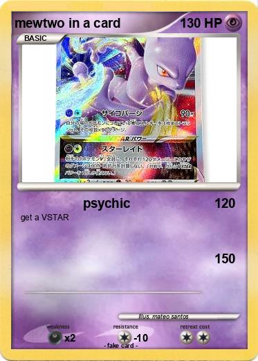 Pokemon mewtwo in a card