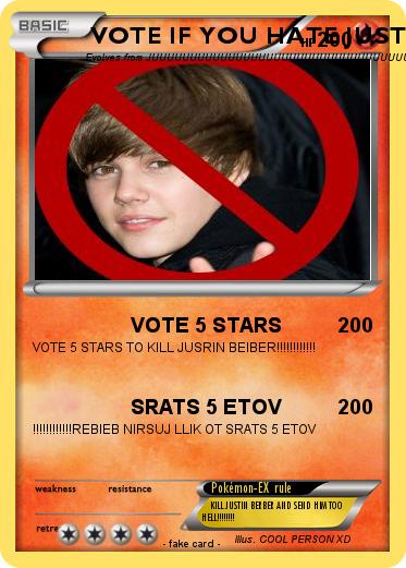 Pokemon VOTE IF YOU HATE JUSTUN BEEBER