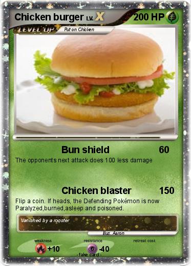Pokemon Chicken burger