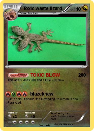 Pokemon Toxic waste lizard
