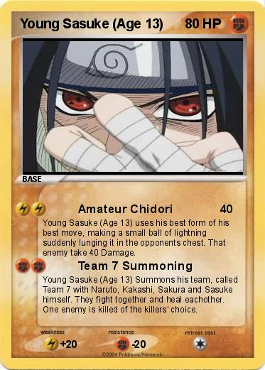 Pokemon Young Sasuke (Age 13)