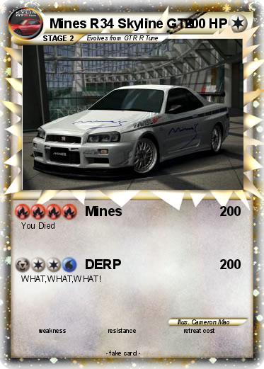 Pokemon Mines R34 Skyline GTR