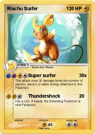 Pokemon Riachu Surfer