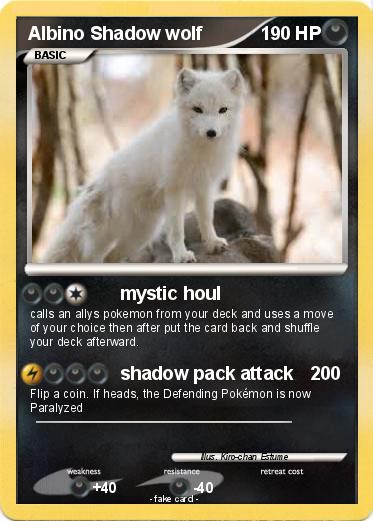 Pokemon Albino Shadow wolf