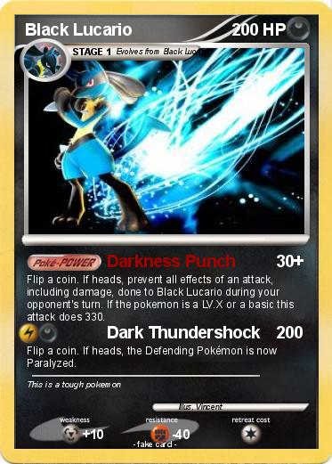 Pokemon Black Lucario
