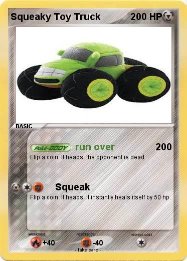 Pokemon Squeaky Toy Truck