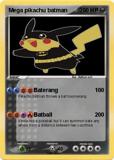 Pokemon Mega pikachu batman