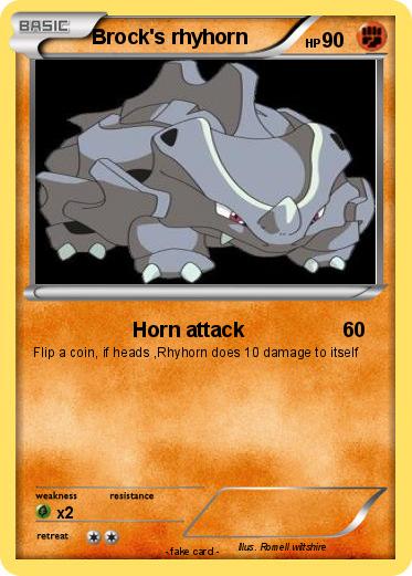 Pokemon Brock's rhyhorn