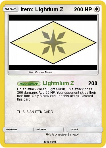 Pokemon Item: Lightium Z