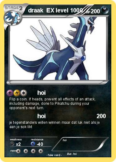 Pokemon draak  EX level 1000