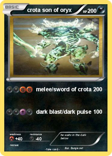 Pokemon crota son of oryx