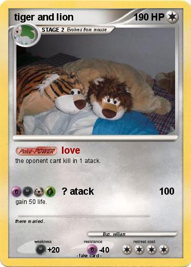 Pokemon tiger and lion