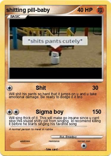 Pokemon shitting pill-baby