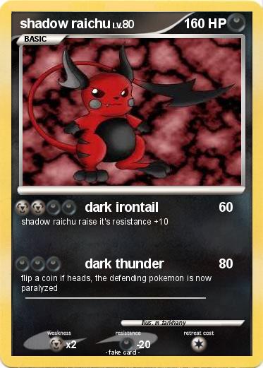 Pokemon shadow raichu