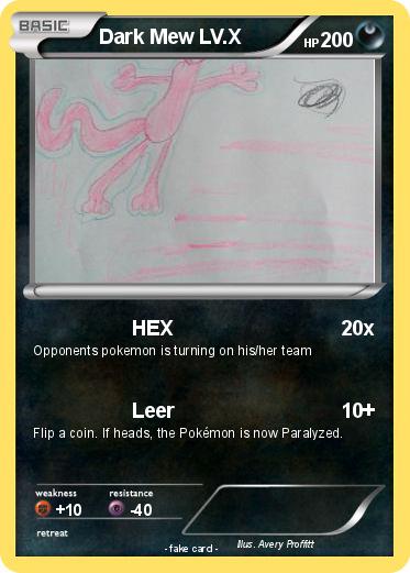 Pokemon Dark Mew LV.X