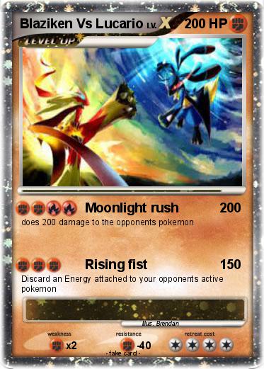 Pokemon Blaziken Vs Lucario