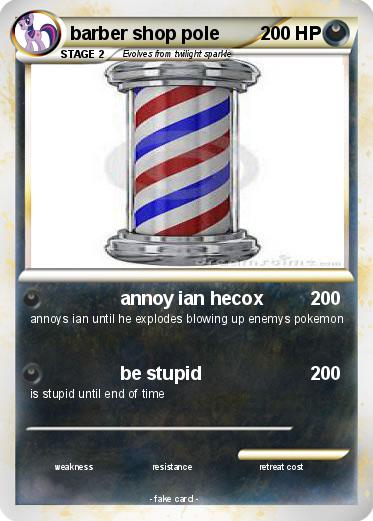 Pokemon barber shop pole