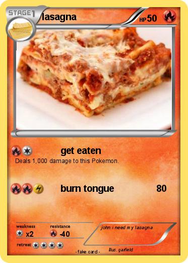 Pokemon lasagna
