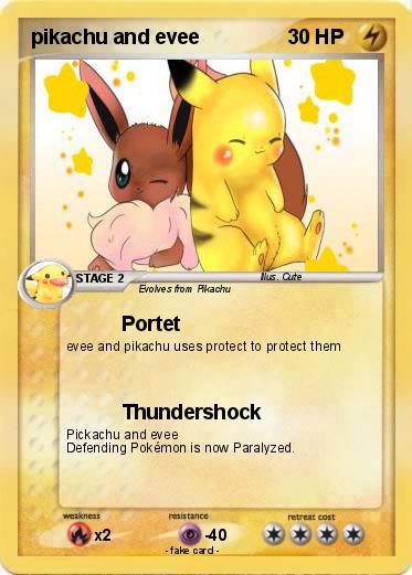 Pokemon pikachu and evee