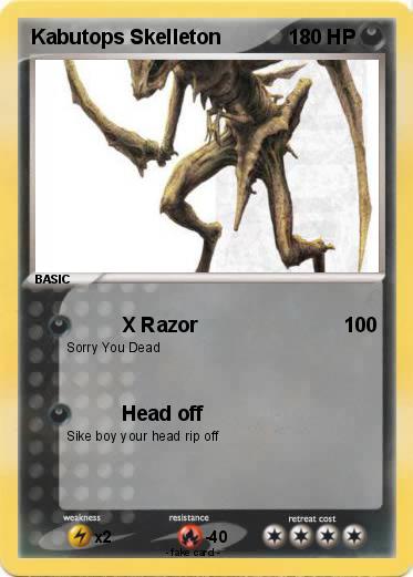 Pokemon Kabutops Skelleton