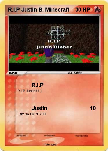 Pokemon R.I.P Justin B. Minecraft