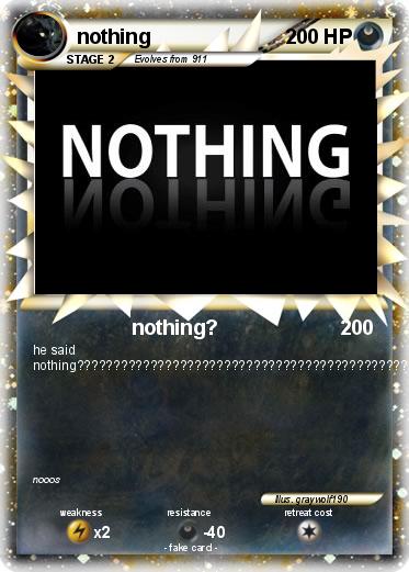 Pokemon nothing