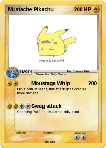 Pokemon Mustache Pikachu