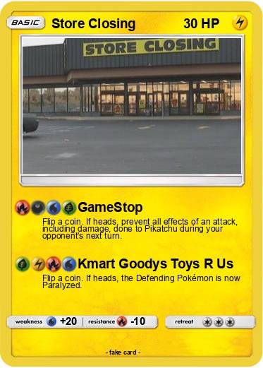 Pokemon Store Closing