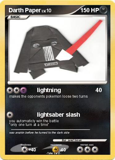 Pokemon Darth Paper