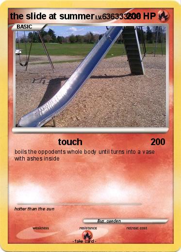 Pokemon the slide at summer