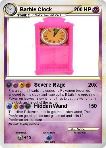 Pokemon Barbie Clock