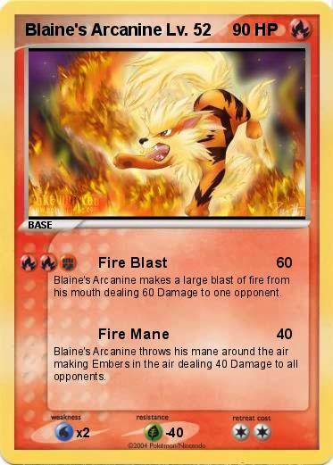 Pokemon Blaine's Arcanine Lv. 52