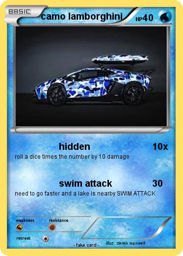 Pokemon camo lamborghini