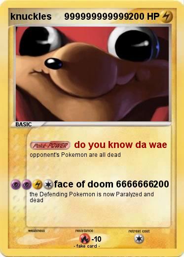 Pokemon knuckles     999999999999