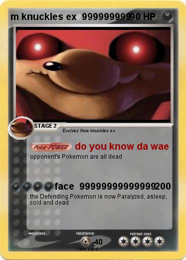 Pokemon m knuckles ex  999999999
