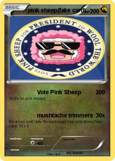 Pokemon pink sheep(fake card)