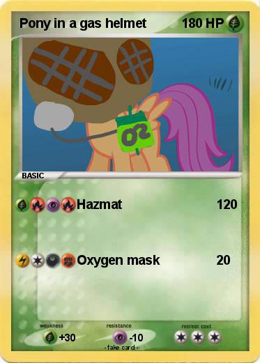 Pokemon Pony in a gas helmet