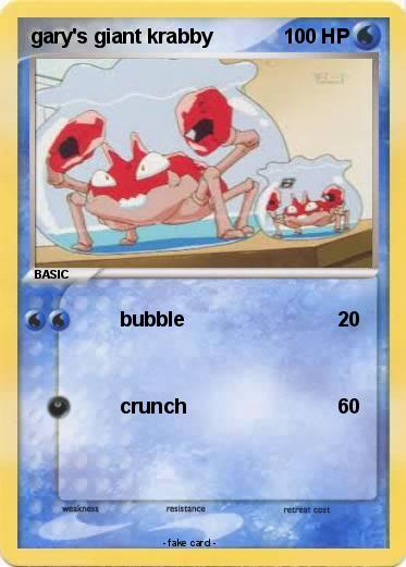 Pokemon gary's giant krabby