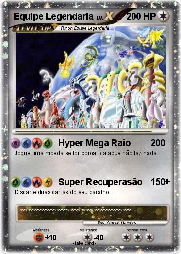 Pokemon Equipe Legendaria