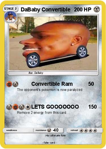 Pokemon DaBaby Convertible