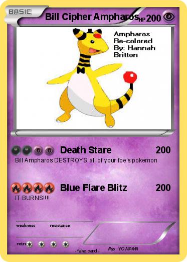 Pokemon Bill Cipher Ampharos