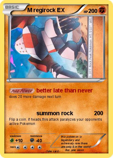 Pokemon M regirock EX